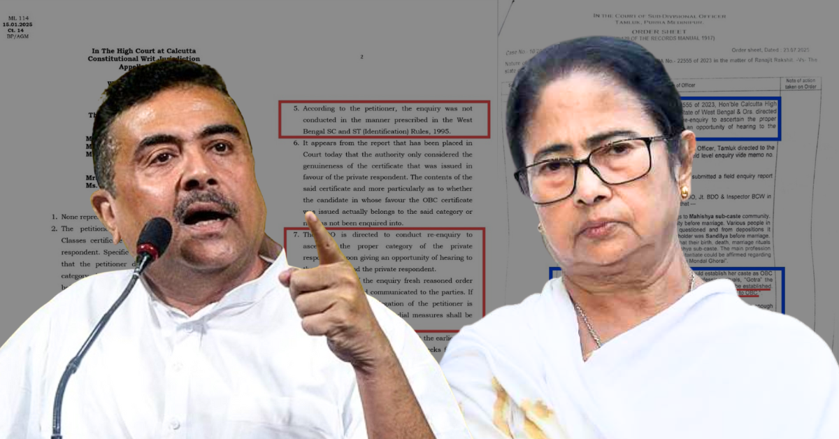 Suvendu Adhikari accuses Mamata over misuse of OBC certificates