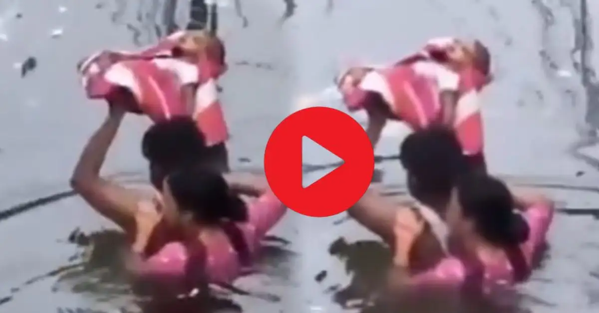 Viral Video Uttar Pradesh devastated by continuous rains couple unite to save their child video goes public