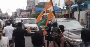 Trinamool attacks Suvendu Adhikari's convoy in Cooch Behar