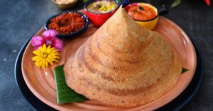 Recipe healthy dosa is made by mixing oats and lentils here are the dish 