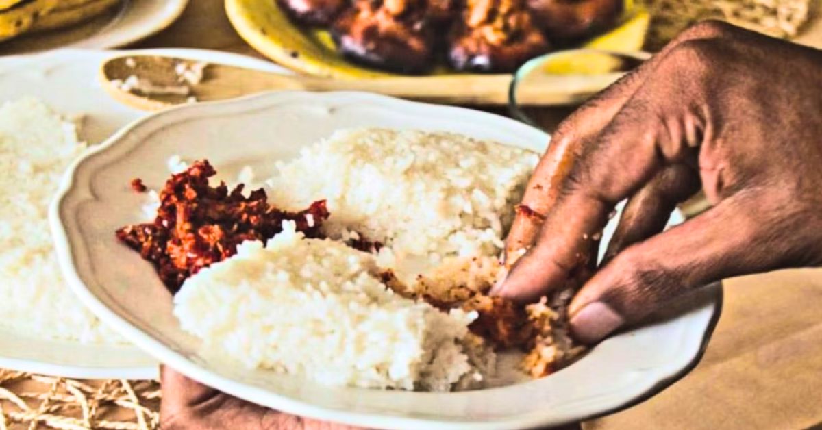 Health eating with hands is healthier than eating with a spoon research claims