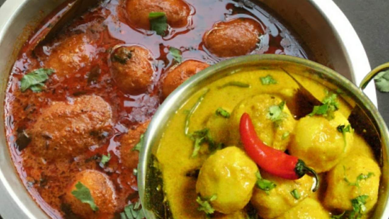 Veg Recipe of flour ball gravy