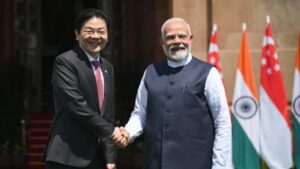 Singapore president meet Narendra Modi in India