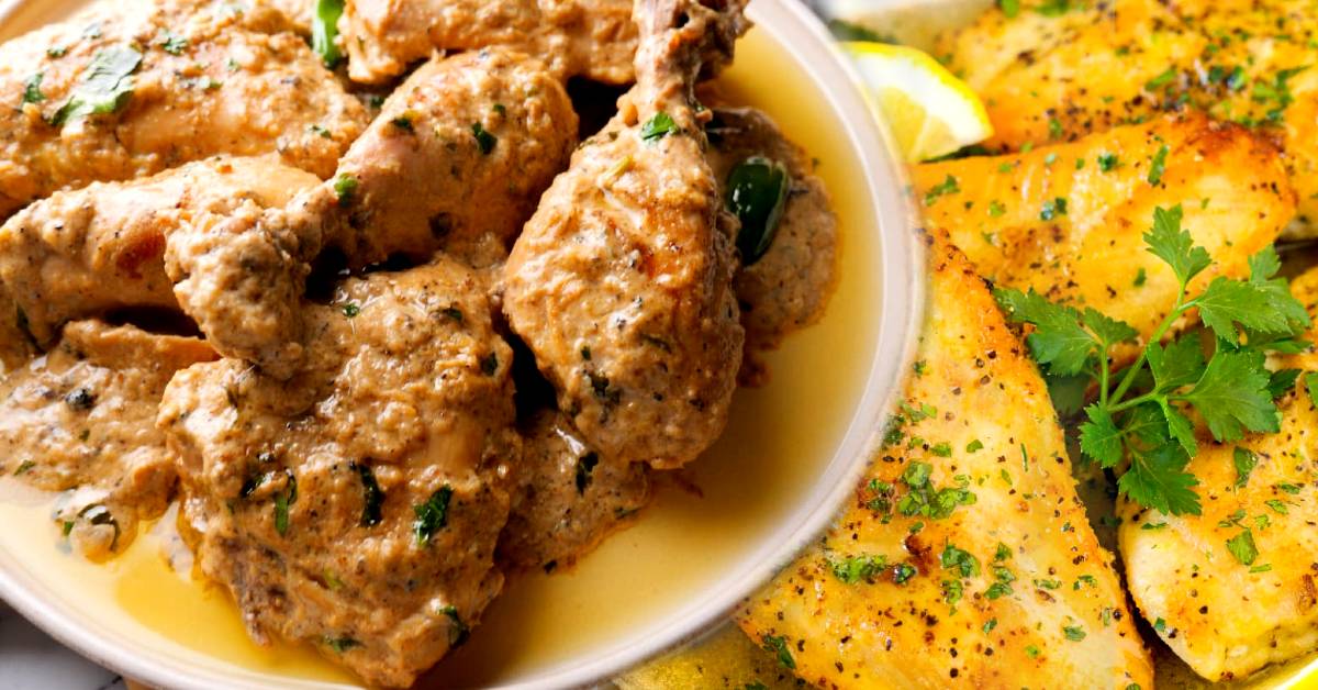 Recipe lemon pepper chicken is a healthy option to eat before Puja even on a diet