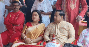Sukanta Majumdar spends Ashtami with family