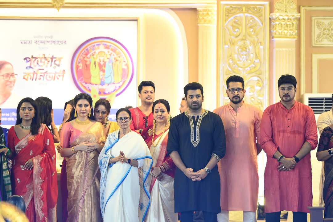 Celebrities gather in Durga Puja carnival