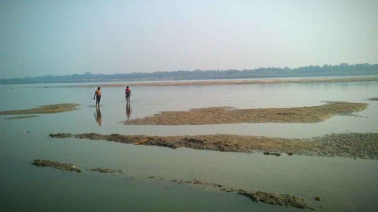 The Ganges water is drying up every second.