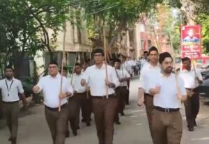 Rashtriya Swayamsevak Sangh centenary march held in Delhi.