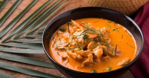 Recipe make thai chicken curry after work on a rainy day