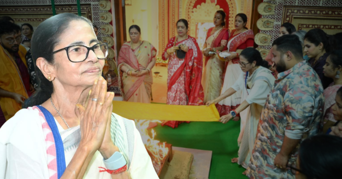 Mamata Banerjee celebrates Kali Puja at home as a loving hostess