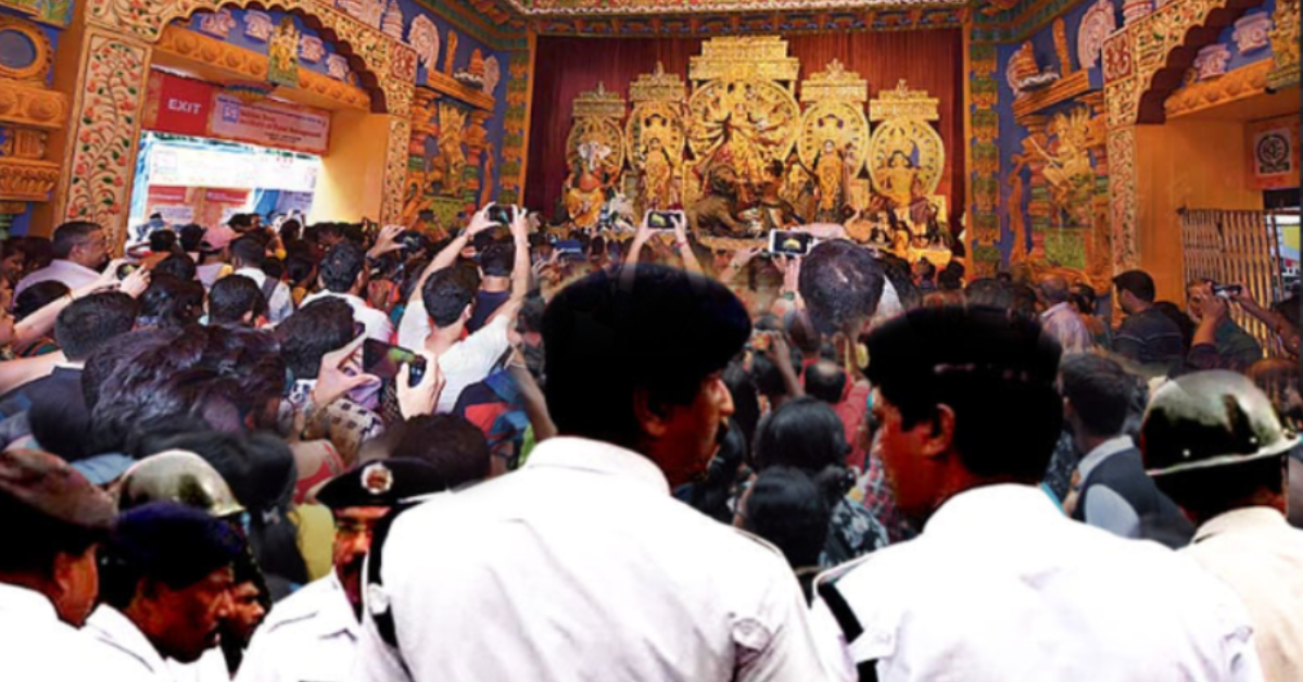 Kolkata Police emerge as real heroes of Durga Puja 2025, ensuring safety amid rain and crowd