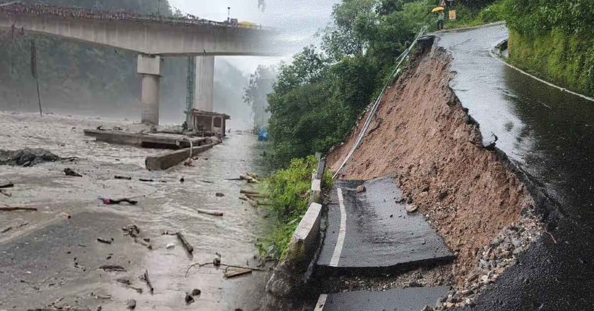 North Bengal Flood Alert Wooden Bridge Collapse in Jaladapara