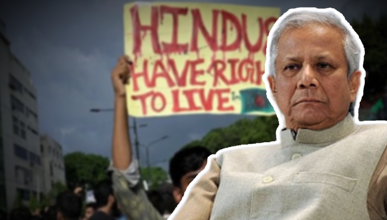 Yunus spoke about hindu tortures in Bangladesh.