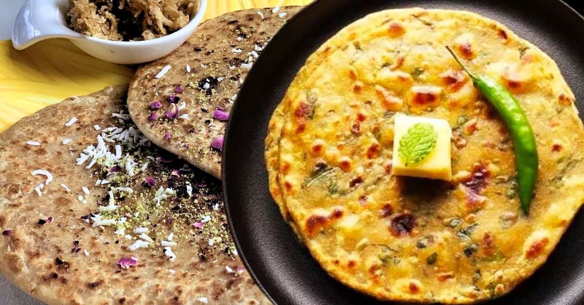 Recipe delicious date-fruit paratha with tea