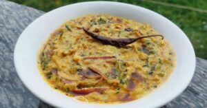 Recipe delicious egg chukauni made with sour yogurt and boiled eggs