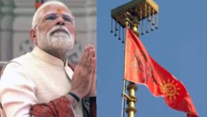 Narendra Modi hoists flag at Ayodhya Ram Temple.