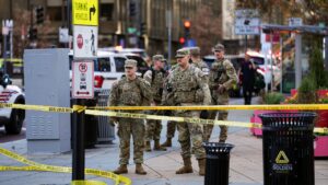 Stern warning by Donald Trump over gunman attack near White House.