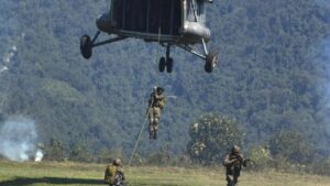 Indian Armed Force practicing prachand Prahar.