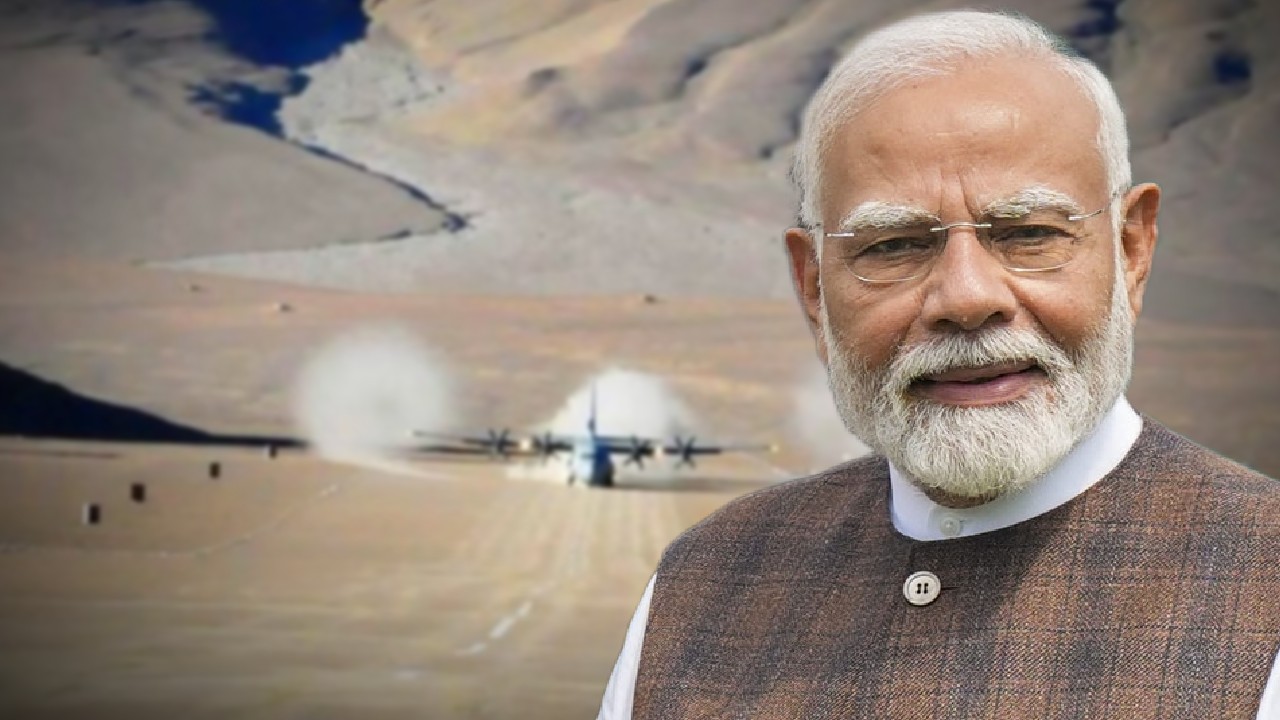 India inaugurates air base near China border.
