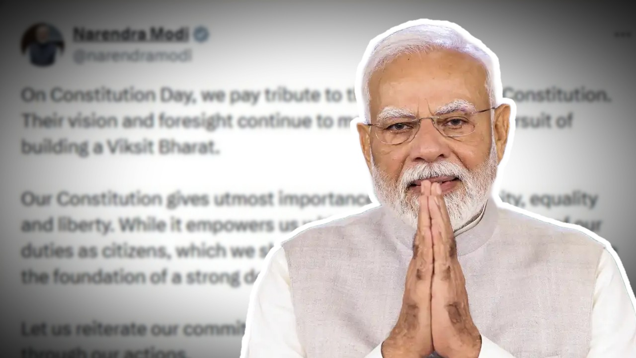 Narendra Modi gave message on Constitution Day.