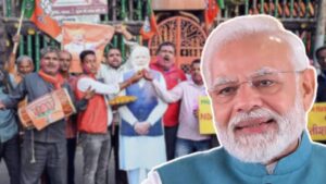 Prime Minister Narendra Modi is elated with the NDA's dominance in Bihar.