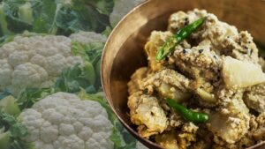 Recipe homemade vegetarian poppy seeds using cauliflower as a potato substitute