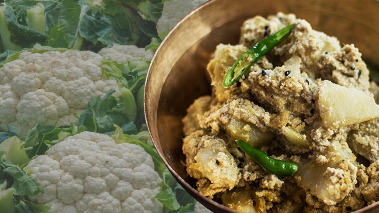 Recipe homemade vegetarian poppy seeds using cauliflower as a potato substitute