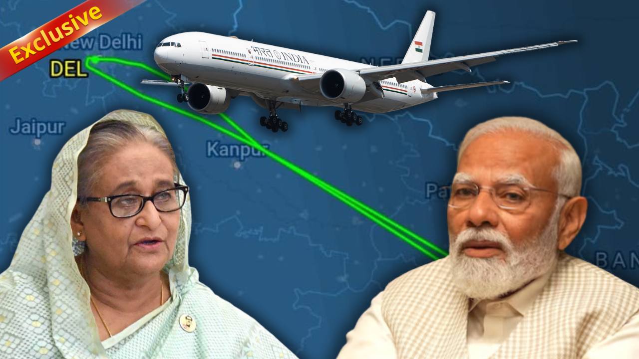 Special aircraft in Kolkata skies on day Sheikh Hasina's death sentence announced.