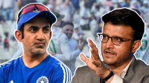 Sourav Ganguly gives special advice to Gautam Gambhir.