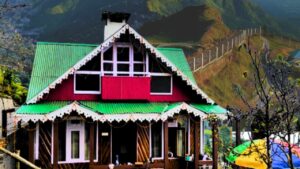 Darjeeling a postcard-like village Rangarun surrounded by tea gardens