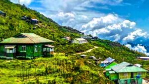 Darjeeling a postcard-like village Rangarun surrounded by tea gardens