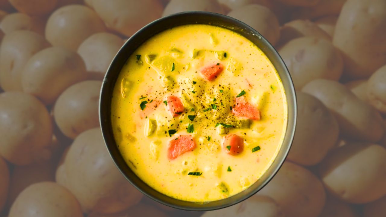 Recipe make this soup with a few spices and potatoes on a cold day