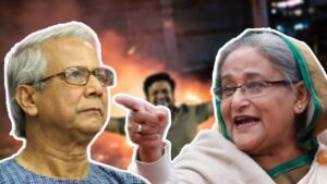 Hasina lashed out over the volatile situation in Bangladesh.