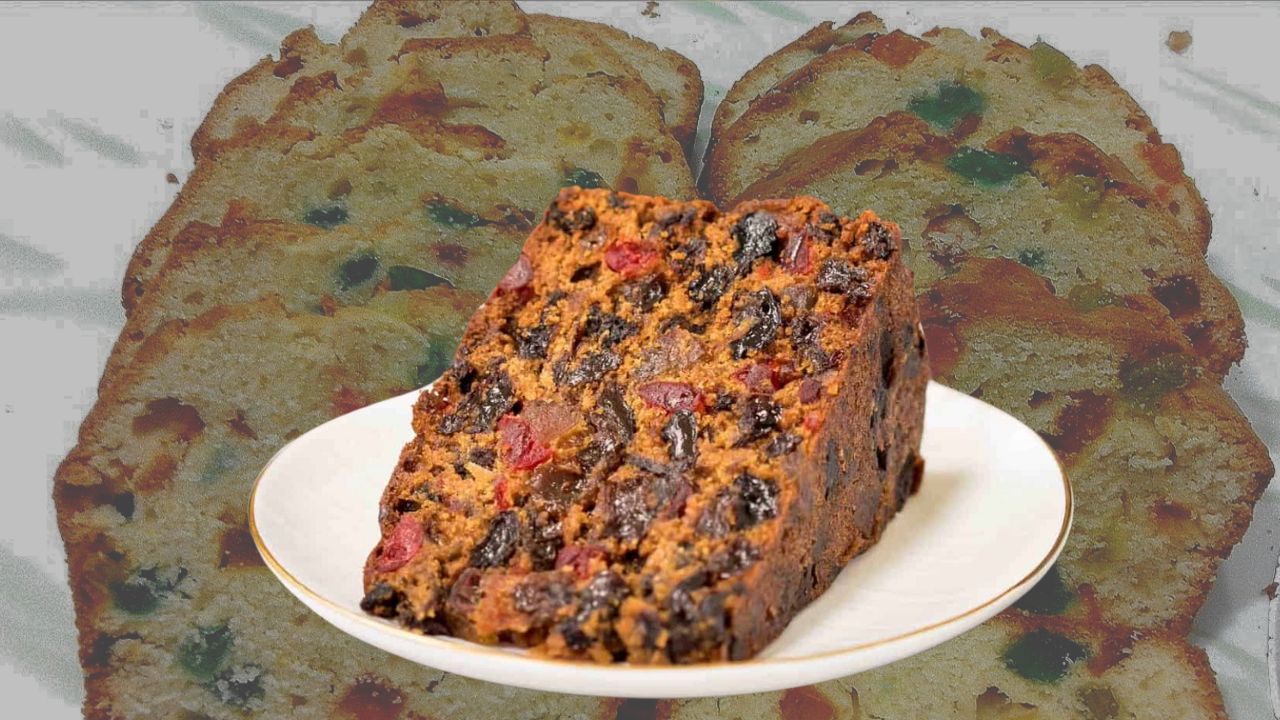 Recipe make soft bakery-style fruit cake with simple homemade ingredients