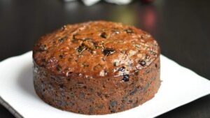 Recipe make soft bakery-style fruit cake with simple homemade ingredients