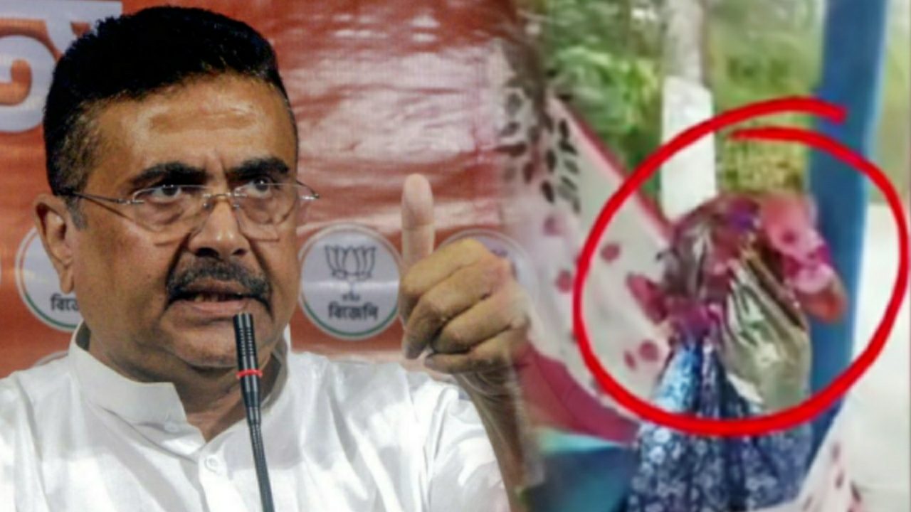 Suvendu Adhikari shared video accusing hindu idol vandalism 
