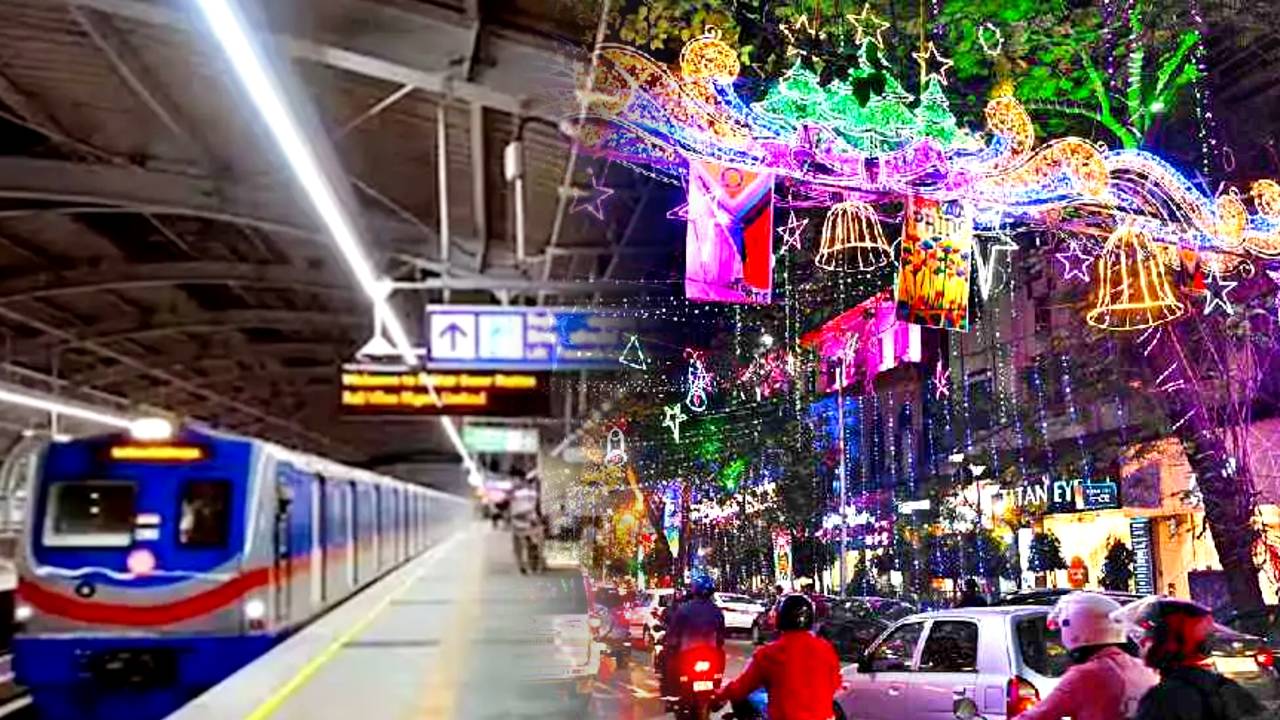 Kolkata Metro on christmas day extra metro trains on the Blue-Green line