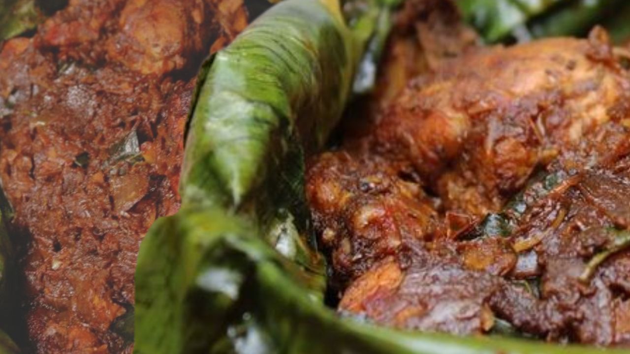 Recipe cichicken cooked in banana leaves you will be surprised by the taste
