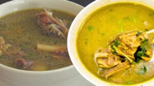 Recipe dinner will be with a special light and nutritious mutton soup
