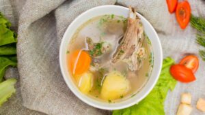 Recipe dinner will be with a special light and nutritious mutton soup