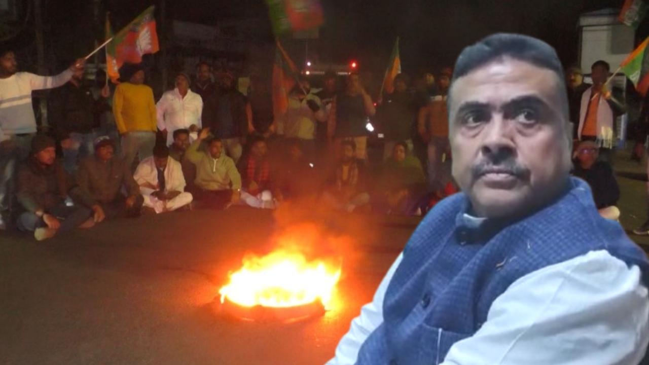 Allegation of attack on Shuvendu Adhikari's car In West Midnapore