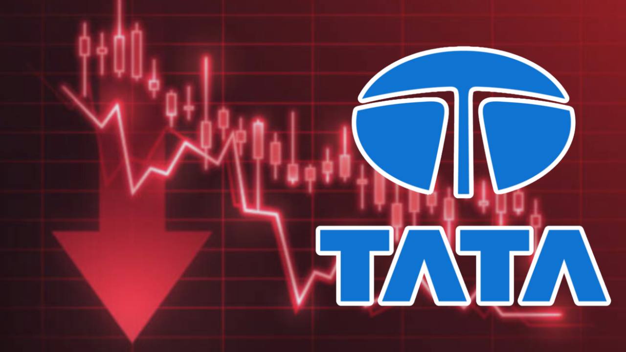 In the share market, Tata's this company's stock fell sharply.