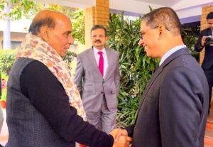 Rajnath Singh arrived at the Bangladesh embassy
