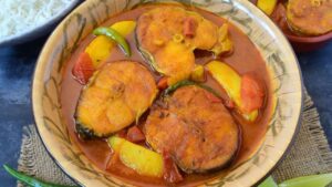 Recipe prepare a delicious curry with pangasius fish using simple ingredients during winter