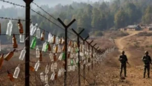 Why Are glass bottles placed on the barbed wire of the India-Pakistan border?