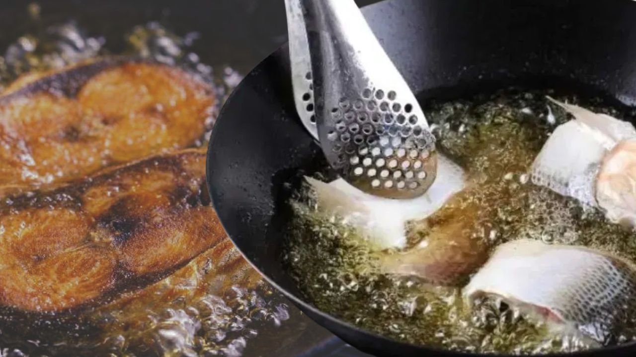 Cooking Tips use this trick while frying fish the pan will stay clean