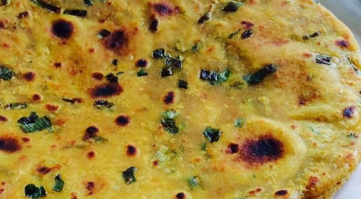 Easy recipe of spring onion paratha 