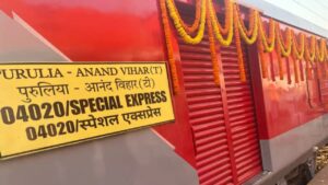 Indian Railways Purulia-Anand Vihar express service started
