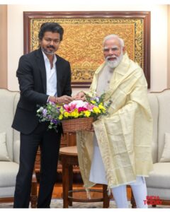 After 12 years Vijay, met with PM Narendra Modi as new CM of Tamil Nadu 