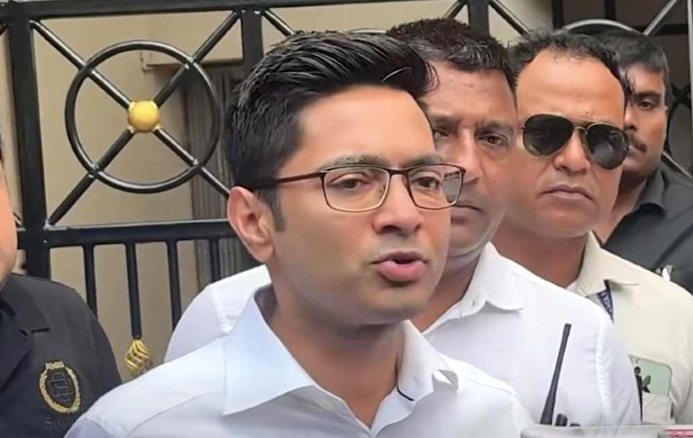 Abhishek Banerjee just out side of CID Office